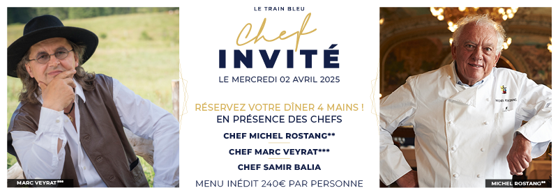 Dîner à 4 mains du chef Michel Rostang** et du chef Marc Veyrat**